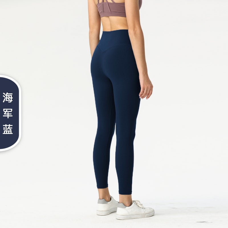 Lulu Same No Embarrassment Line Yoga Pants Cropped Pants Naked Tight Hip Exercise Fitness Yoga Leggings - Image 1